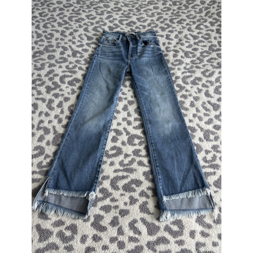 Hidden | High Rise Frayed Hem Cropped Jeans Size 25 - Picture 5 of 12
